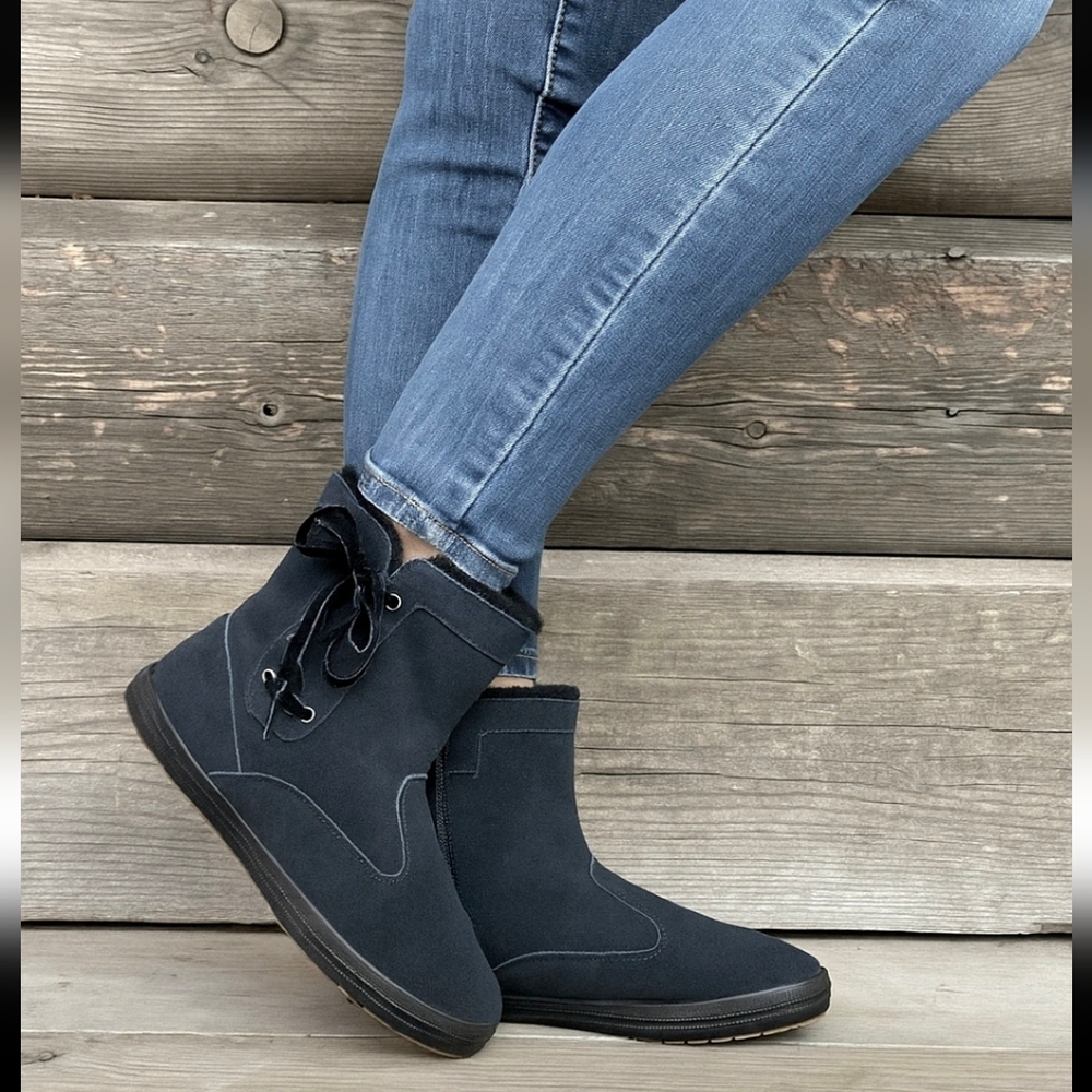 Keds NEW Sunny Side Cozy Suede Shearling-Lined Cabincore Ankle Boots 9M - Picture 16 of 16
